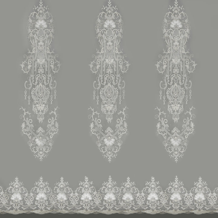 Embroidered net, Sheers, classical interiors , curtain and roman Blind, Damask